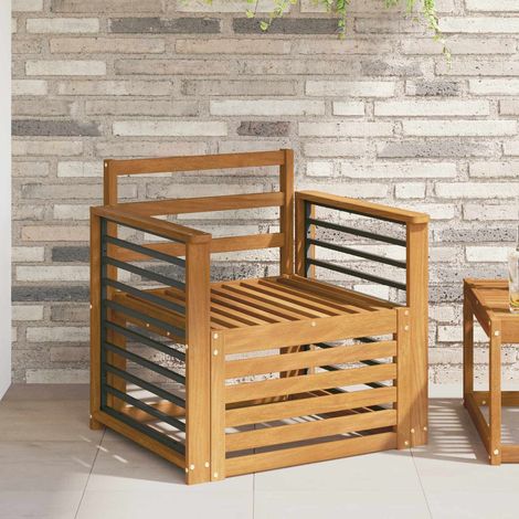 Outdoor-Sofagarnitur Natur 71 x 63 x 73 cm Massivholz Akazie