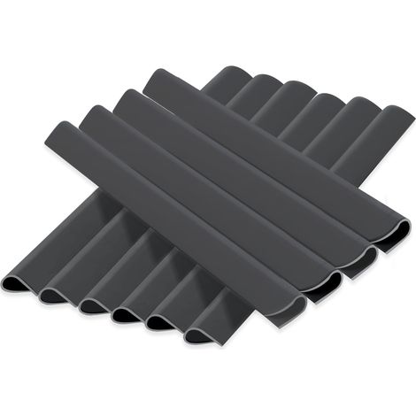 Lot de 30 clips de fixation pour panneaux à double fil En PVC Brise-vue Clôture double fil Pour bandes brise-vue pour jardin, clôture Anthracite (1/5)