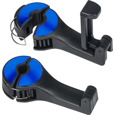 Autohaken mit Befestigung (hellgrün), 2 Kopfstützen mit Handyhalterung, unsichtbare Befestigungen für Autositze, ideal für Gepäck und Einkäufe (1/5)