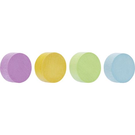 magnetoplan Magnet Circle (Ø) 30 mm Rosa, Hellorange, Hellgrün, Hellblau 4 St. 16654410 (1/2)