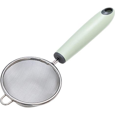Écumoire multifonction en acier inoxydable à maille fine, cuillère de friture pour filtrer l'huile et les aliments – Outil de cuisine, 24,5 x 8,2 cm–DELKEVIC (1/5)