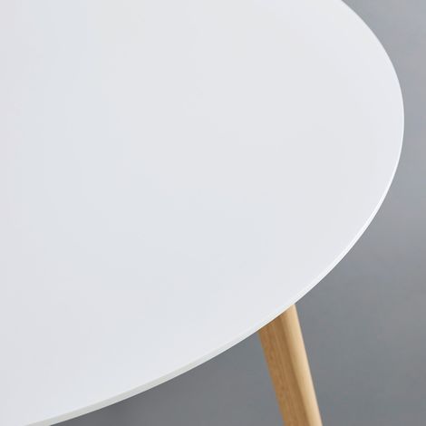 Mömax Esstisch Gaia Weiß MDF L/B/H ca. 90/90/75 cm rund (1/5)