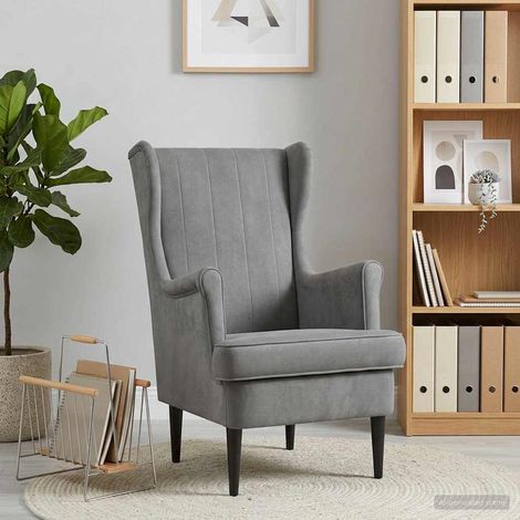 vidaXL Poltrona Grigio Scuro Velluto