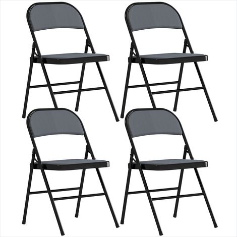 Banc de salle à manger Velours côtelé noir chaises pliantes salle (1/5)