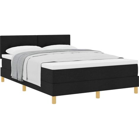 Maison Exclusive - Boxspringbett mit Kissen Schwarz 140 x 200 cm