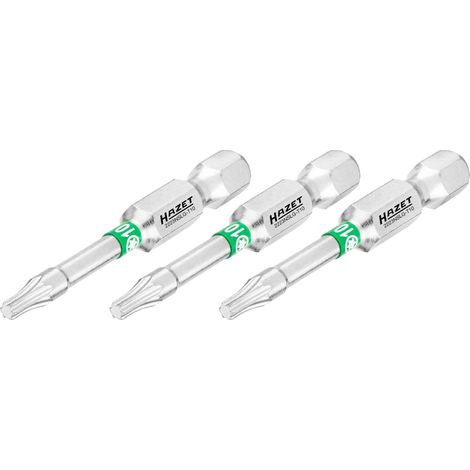 Embout-tournevis (bit) Hazet 2223NSLG-T10/3, hexagone massif 6,3 (1/4 pouce), profil TX intérieur, T10, nombre d'outils : 3 (1/4)