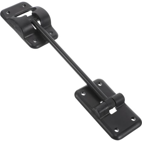Support de fixation pour loquet de porte de camping-car Butée de porte extérieure durable Crochet de porte extérieure Espace de rangement supplémentaire (8 vis incluses, Noir) (1/5)