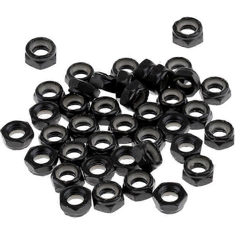 50 écrous d'axe en acier au carbone pour trucks de skateboard et longboard, kit de pièces de rechange pour roues (1/5)