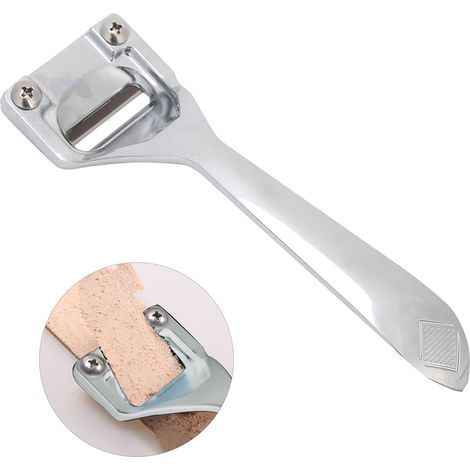 Lederschneider US-Typ Schnitzwerkzeuge Handwerkskollektion Legierung Tragbar für handgefertigtes Material (Silberner US-Typ Ausdünnschneider mit 3 Klingen) (1/5)