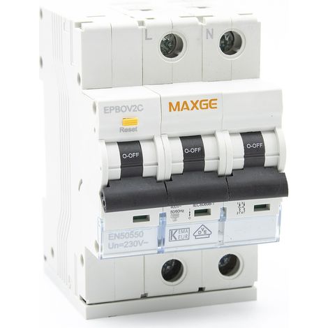 Protector sobretensiones monofasico 2P Clase C 6kA 63 A