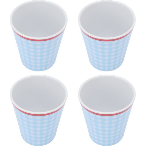 Ensemble de 4 tasses à eau en imitation porcelaine, style mug original, pour la maison, l'école ou le restaurant. (1/5)
