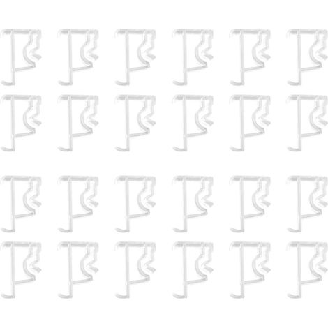 Clips de fixation transparents de 5 cm pour stores horizontaux en bois ou imitation bois (24 pièces) - JBMEDIA (1/4)