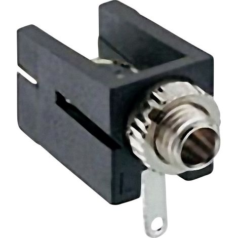 Lumberg 1501 09 Klinken-Steckverbinder 2.5 mm Buchse, Einbau horizontal Polzahl: 2 Mono Schwarz 1 St