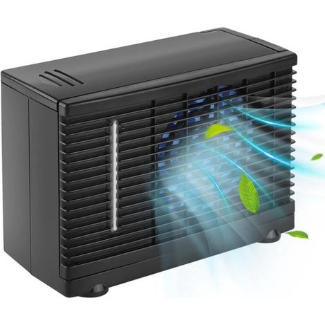 Mini enfriador de aire acondicionado evaporador enfriador de agua，Ventilador para automóvil，Enfriador de ventilador ajustable，20 x 11 x 15 cm (1/5)