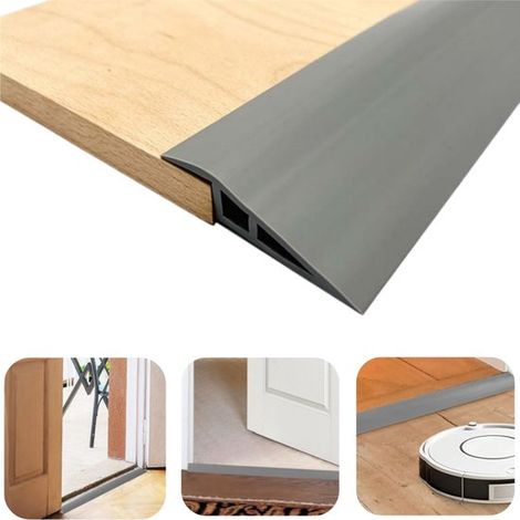 Barres de seuil autocollantes 5 cm x 1 m - bandes de transition PVC pour sols, gris (1/5)