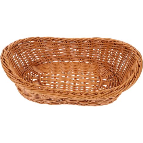 Panier De Fruits De Table En Imitation Rotin Corbeille À Pain Rectangulaire Pouces Panier De Cuisine Pour Collations Fruits Service Et Rangement Alimentaire (1/5)