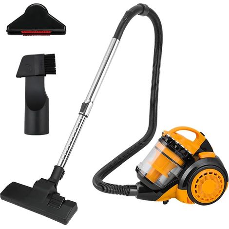 Aspirateur sans sac 2000W - Jaune, conteneur à poussière 3L, emballage coloré (1/5)