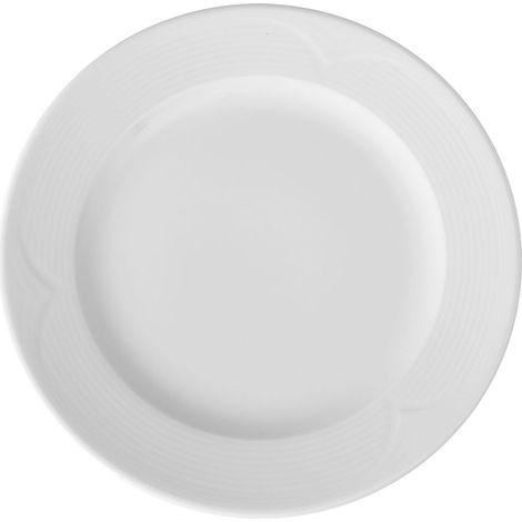 Assiette plate porcelaine blanche simple Ø 260 mm - Lot de 12 - Hendi