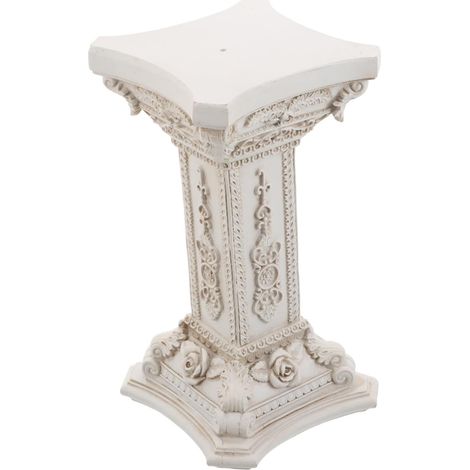 Colonne Romaine Décorative Résine Résistante Aux Intempéries Sculpture Miniature Grecque pour Décoration Intérieure et Extérieure Support Architectural Élégant pour Jardin Bureau (1/5)