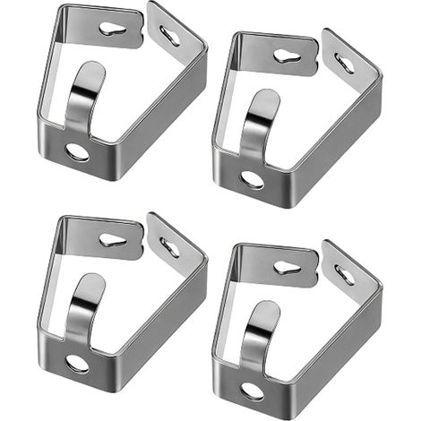 4 ganci regolabili autobloccanti in acciaio inox argento, anello di sospensione ad incastro per gallerie d'arte e casa, installazione discreta e compatibilità (1/5)