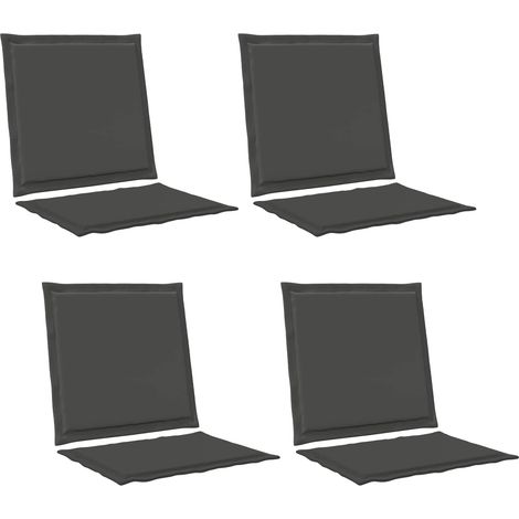 Cojines de Asiento y Respaldo 4 pcs Gris antracita vidaXL