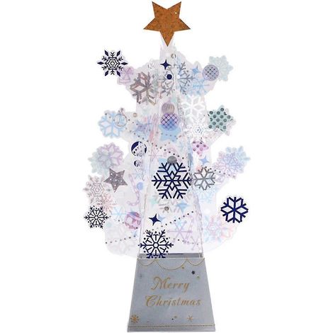 Carte de Noël 3D, cadeau de Noël créatif en trois dimensions, décoration de sapin de Noël en cristal (1/2)