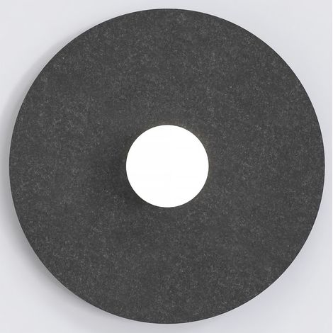 Applique Calma in feltro nero e diffusore bianco