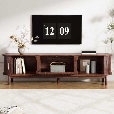 Mobile TV con ante scorrevoli e ribalta MDF 165 cm OKMYHOME (1/5)