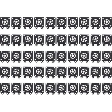 Lot de 50 membranes de carburateur pour tronçonneuse Zama 2500/3800/4500/5200/5800 (1/4)