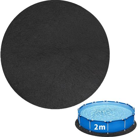 Tapis De Sol De Piscine, 2 m Tapis De Revêtement De Piscine Rond, Rond Dalle De Piscine, Antidérapant Pliable Absorbant l'eau, Tapis Piscine Hors Sol, Tapis de Bain à Remous (1/5)