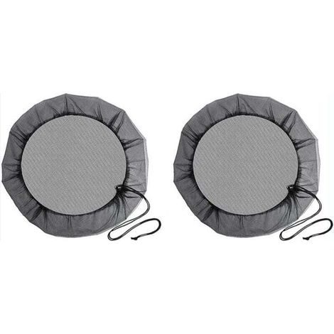 (Diameter 100 cm) Rain Barrel Net, 2 Pieces Protective Net with Drawstring, Mosquito & Pet Cover for Rainwater Collector (1/4)