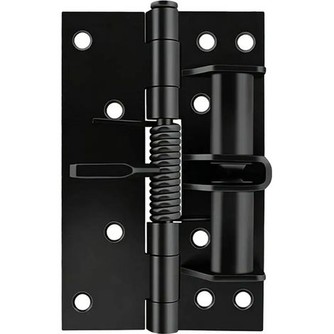 Charnières de porte à fermeture automatique 3 en 1 (C-CN) avec positionnement à 90 degrés, intégrant charnière à ressort, ferme-porte et butée de porte. (1/5)
