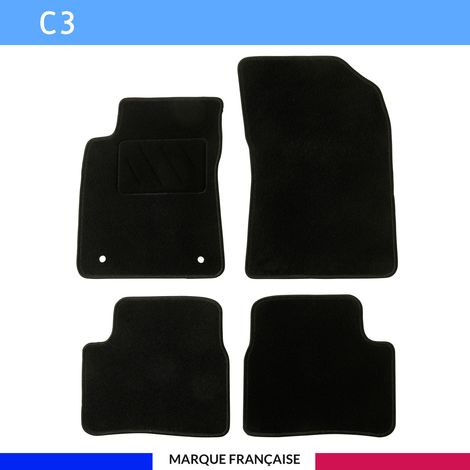Tapis de voiture - Sur Mesure pour C3 (2016 - 2020) - 4 pièces - Tapis de sol antidérapant pour automobile (1/4)