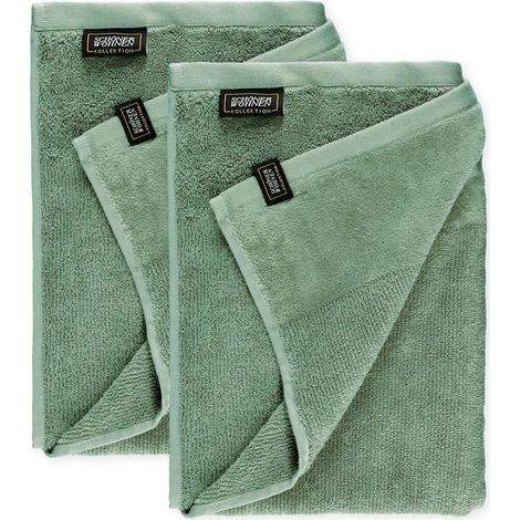 SCHÖNER WOHNEN serviette de bain SENSE - Lot de 2 70x140 cm, vert