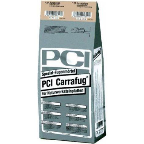PCI Carrafug Spezial Fugenmörtel für Naturwerksteinplatten 5kg Nr. 25 carraraweiß (1/2)