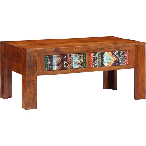 Couchtisch 90x50x40 cm Massivholz Akazie