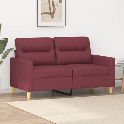 Canapé-Sofa à 2 places Rouge bordeaux 120 cm Tissu 171303 (1/5)