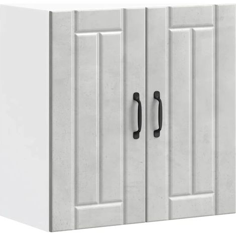 Armario de pared de cocina de diseño contemporáneo práctico para guardar cosas 60 x 31 x 60 cm madera de ingeniería gris hormigón 020050166 (1/5)