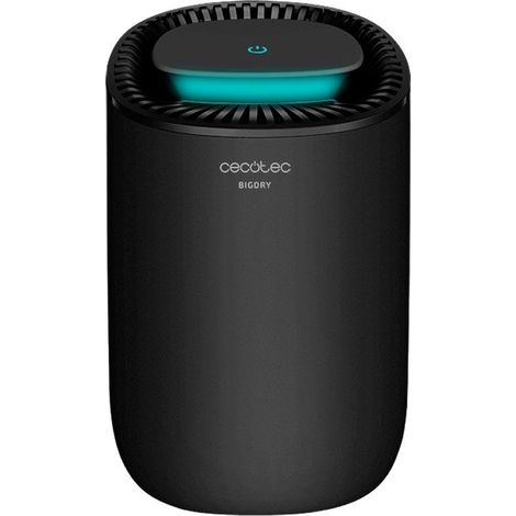 Cecotec Deshumidificador Eléctrico Silencioso BigDry 2000 Light Black. 23W, Bajo Consumo, 300 ml/día, Depósito extraíble de 0,6 litros, Cobertura hasta 20m2, Negro