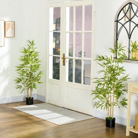 Plante Artificielle Bambou, Hauteur 120 cm, Pot Inclus, Très Réaliste, Décoration Intérieur (1/5)