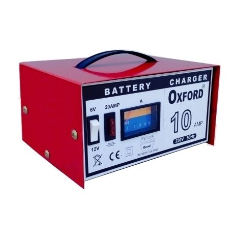 Caricabatterie moto/autoveicoli/imbarcazioni 10 Amp 6/12 Volt Oxford - CB-10