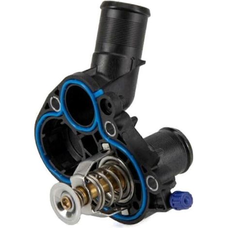 Boîtier de thermostat et durites d'eau du système de refroidissement du moteur (réf. 9676409580) compatibles avec la FIGZERO 2008. (1/5)