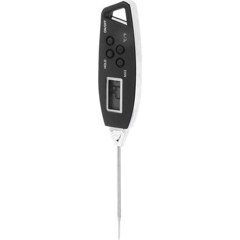 Thermomètre alimentaire numérique à lecture instantanée, outil de cuisine précis pour la cuisson au barbecue, noir (1/5)