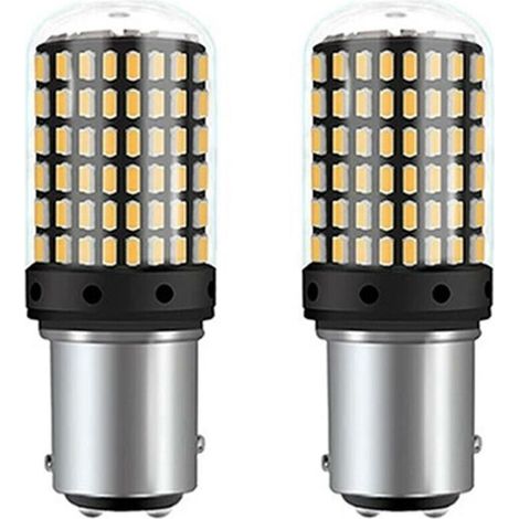 JOORRT2pcs 1157 Bay15d P21/24w LED 12v Bremslicht-Blinkerbirne Gelb