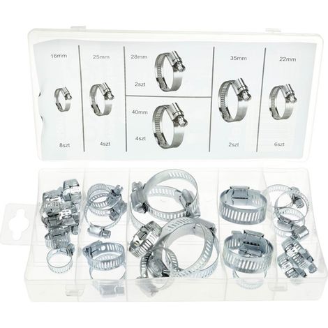 SET FASCETTE STRINGITUBO IN ACCIAIO 26PZ SERRAGGIO VITE CACCIAVITE GEKO G02812