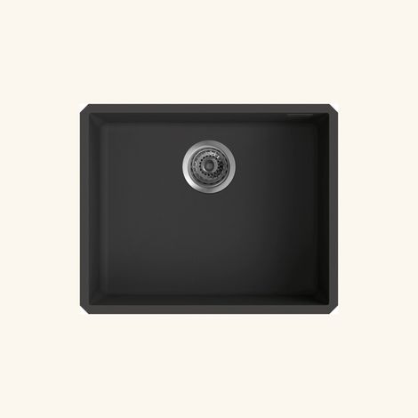 Évier sous-plan granit full noir SIENNA 1 bac 536x436