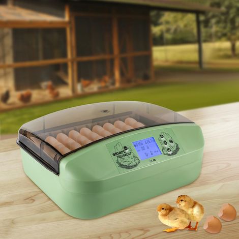 Automatischer Brutkasten mit automatischem Eierwender für 32 Eier, Dreifache Verwendung für das Ausbrüten, Küken und Brüten, Inkubator mit Display, Temperaturregelung (32 Eier)