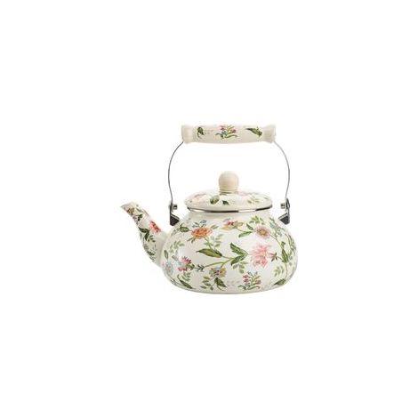 1 Wasserkocher, emailliert, Blumenmuster, Porzellangriff, 2,5 l, Küche, Geschenk (1/5)