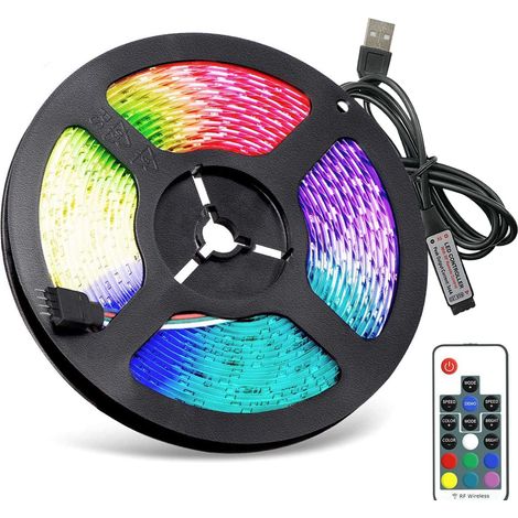 Bande lumineuse TV LED USB RVB avec télécommande pour rétroéclairage