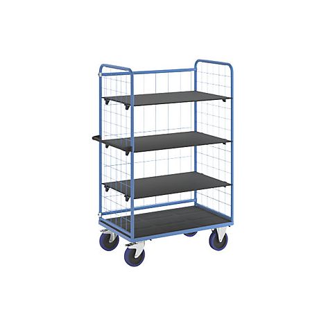 eurokraft pro  Carrello a ripiani  con sponda a griglia su 3 (1/3)